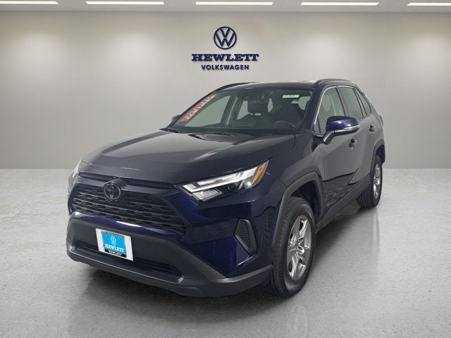 2024 Toyota RAV4 XLE in Blue — front three-quarter view