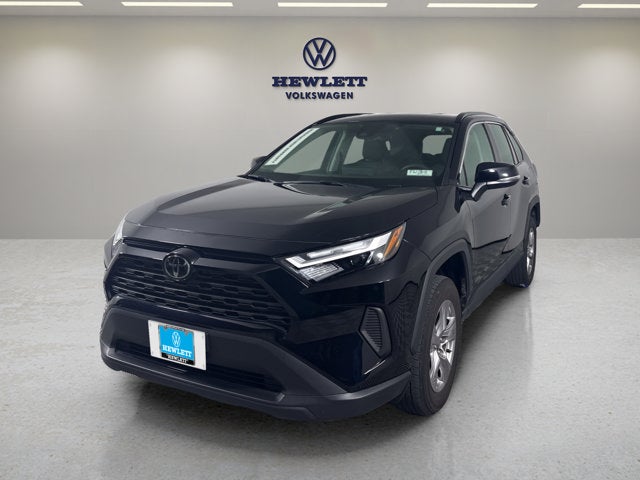 2025 Toyota RAV4 XLE in Black — front three-quarter view