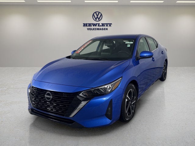 2024 Nissan Sentra SV in Electric Blue Metallic — front three-quarter view