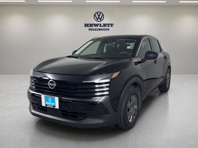 2025 Nissan Kicks S in Super Black — front three-quarter view