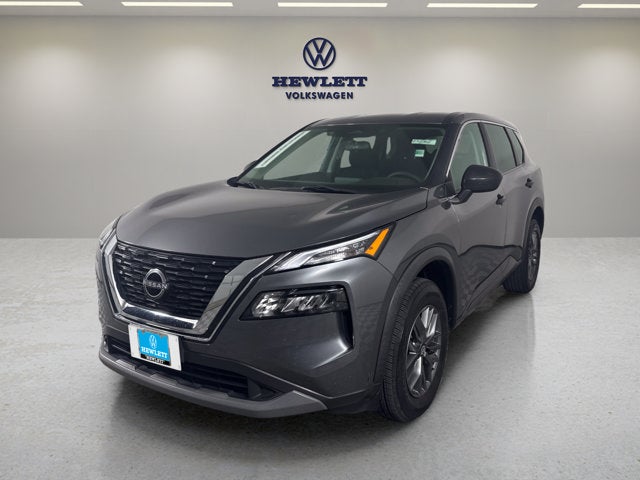 2023 Nissan Rogue S in Gun Metallic — front three-quarter view
