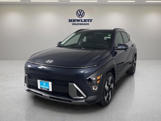 2026 Hyundai Kona Limited in Denim Blue Pearl — front three-quarter view