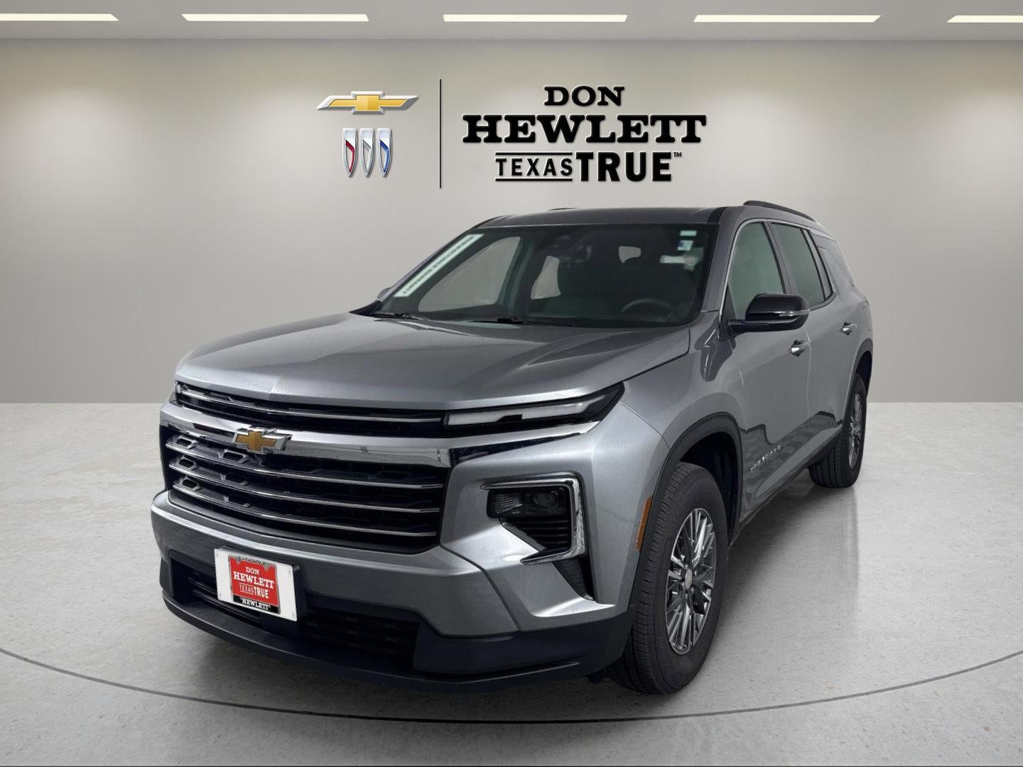 2026 Chevrolet Traverse LT in Sterling Gray Metallic — front three-quarter view