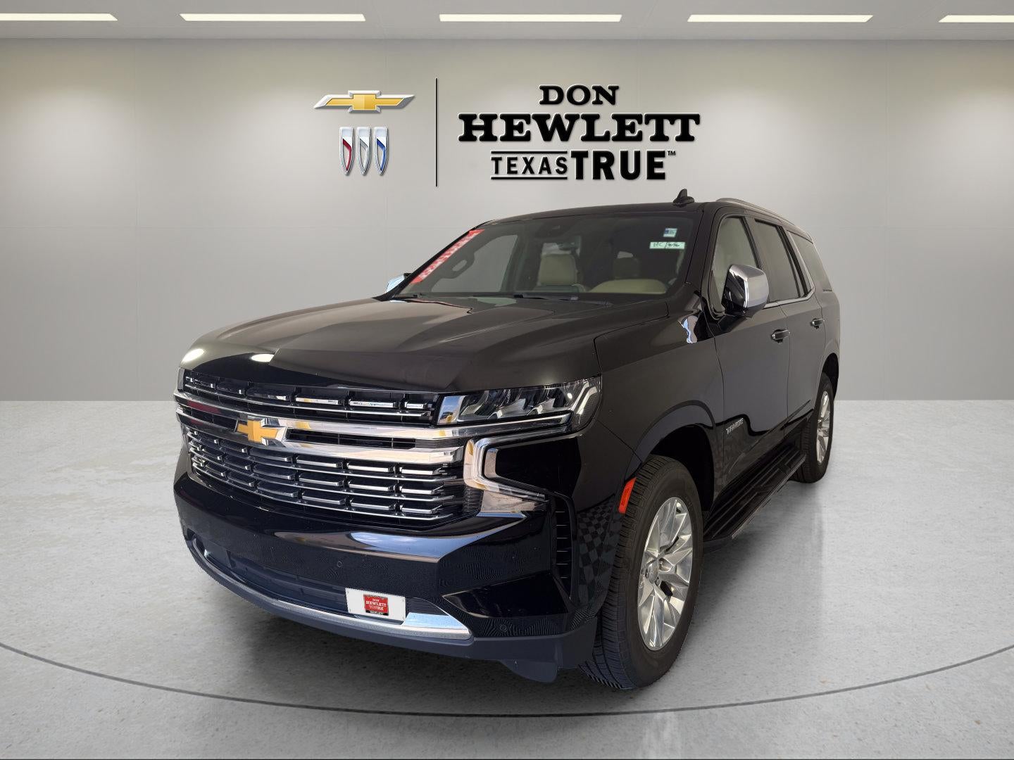 2024 Chevrolet Tahoe Premier in Black — front three-quarter view