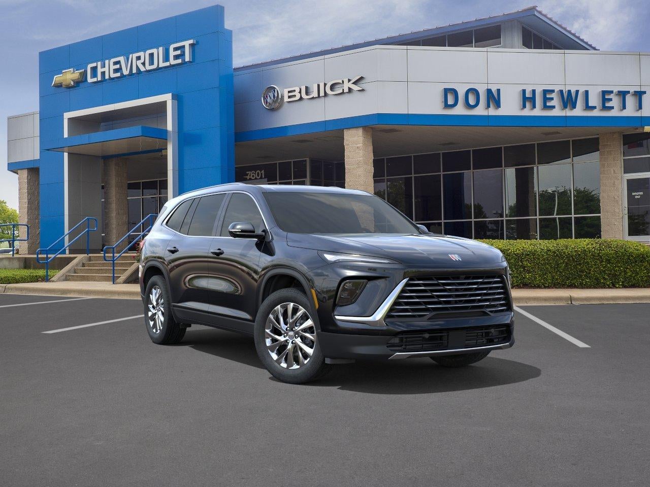 2026 Buick Enclave Preferred in Ebony Twilight Metallic — front three-quarter view