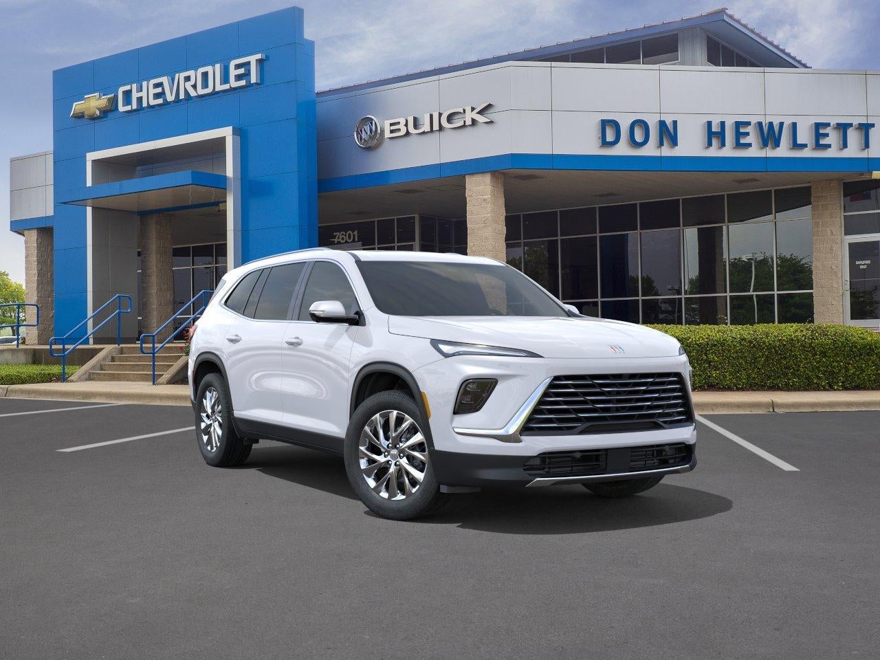 2026 Buick Enclave Preferred in Summit White — front three-quarter view