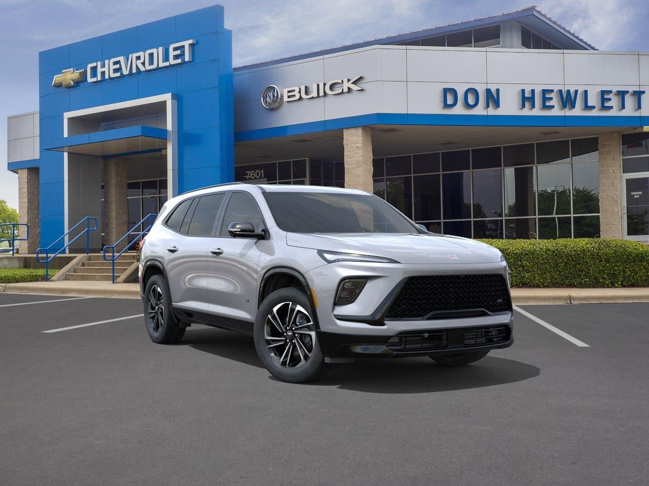 2026 Buick Enclave Sport Touring in Moonstone Gray Metallic — front three-quarter view