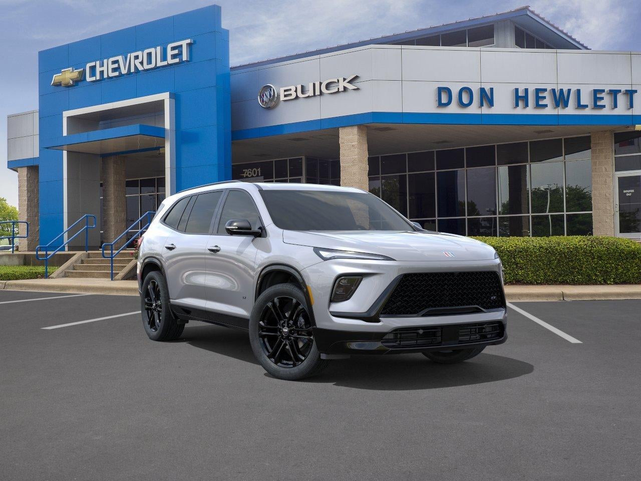 2026 Buick Enclave Sport Touring in Moonstone Gray Metallic — front three-quarter view