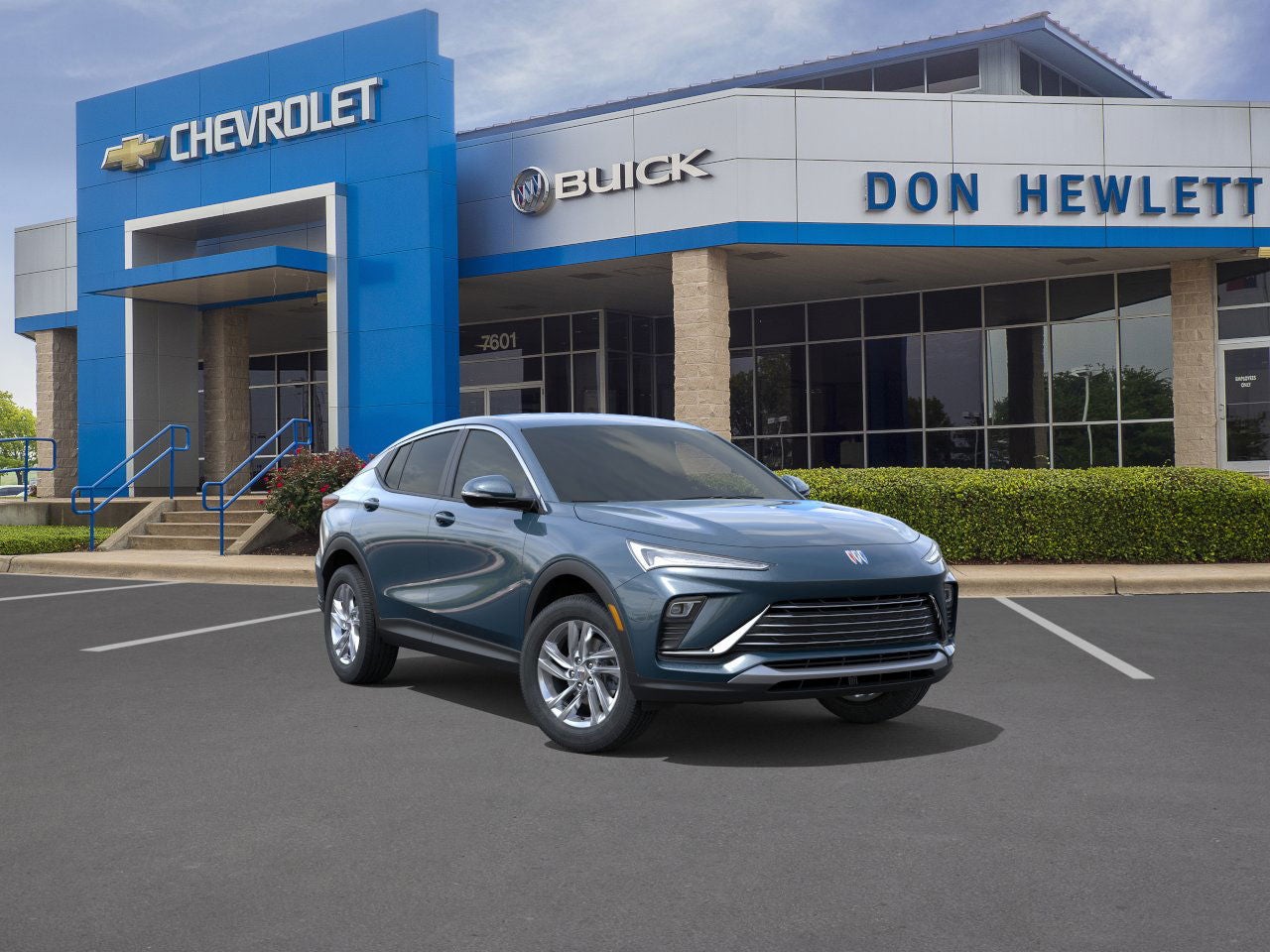 2026 Buick Envista Preferred in Ocean Blue Metallic — front three-quarter view