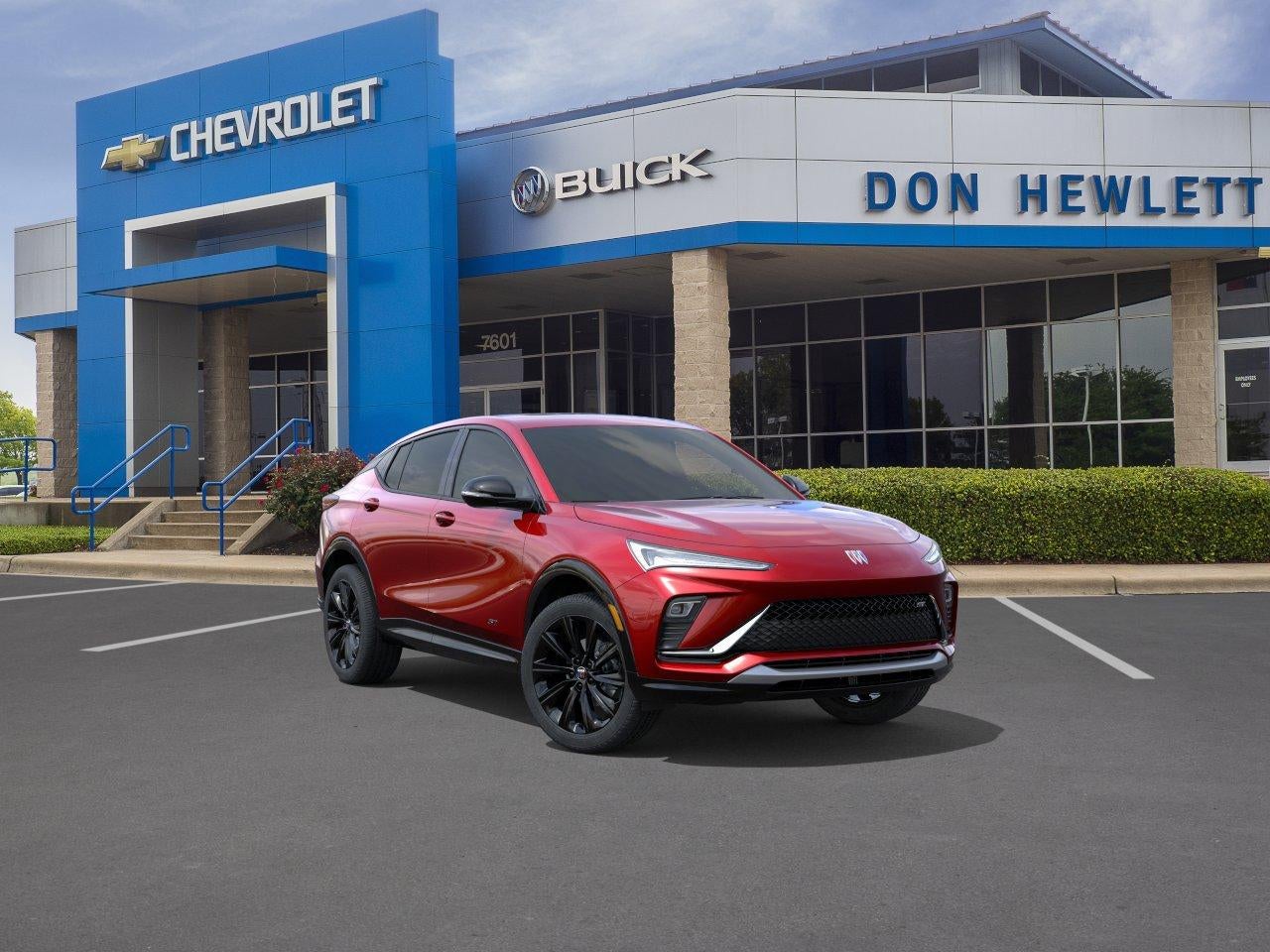 2026 Buick Envista Sport Touring in Brilliant Red — front three-quarter view