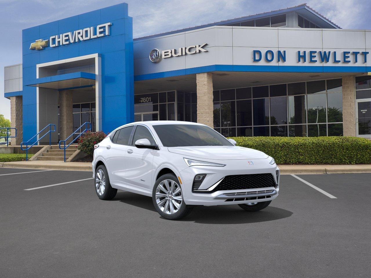 2026 Buick Envista Avenir in White Frost Tricoat — front three-quarter view