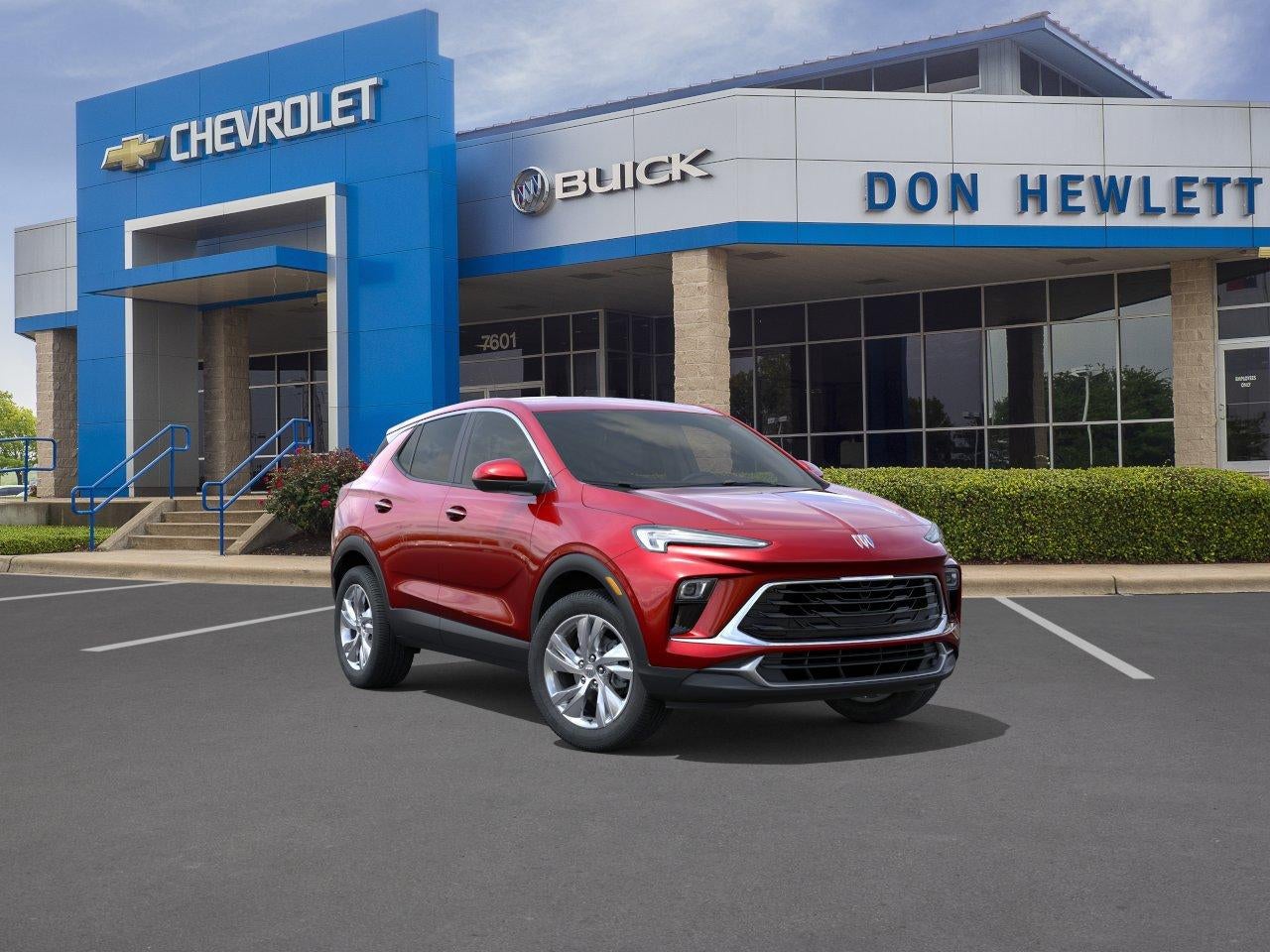 2026 Buick Encore GX Preferred in Brilliant Red — front three-quarter view