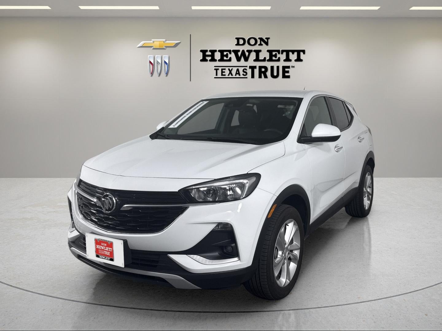 2023 Buick Encore GX Preferred in Summit White — front three-quarter view